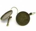 Pendiente base camafeo 14x14mm